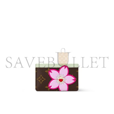 LOUIS VUITTON MURAKAMI X TAKASHI CARD HOLDER SAKURA BROWN M13429 (11*7*0.5cm)